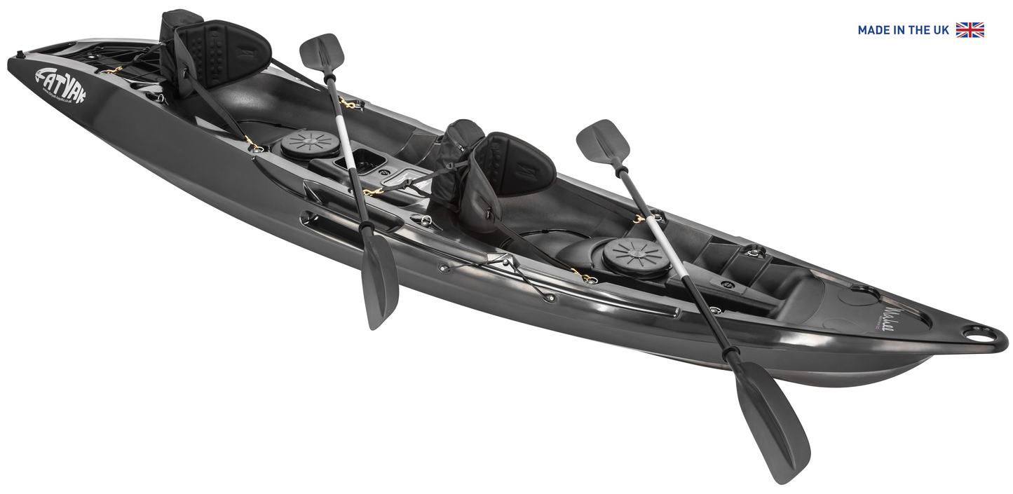 'MAHEE' Recycled Marine Plastic Double Seater Kayak Black Package Deal ⚫♻️