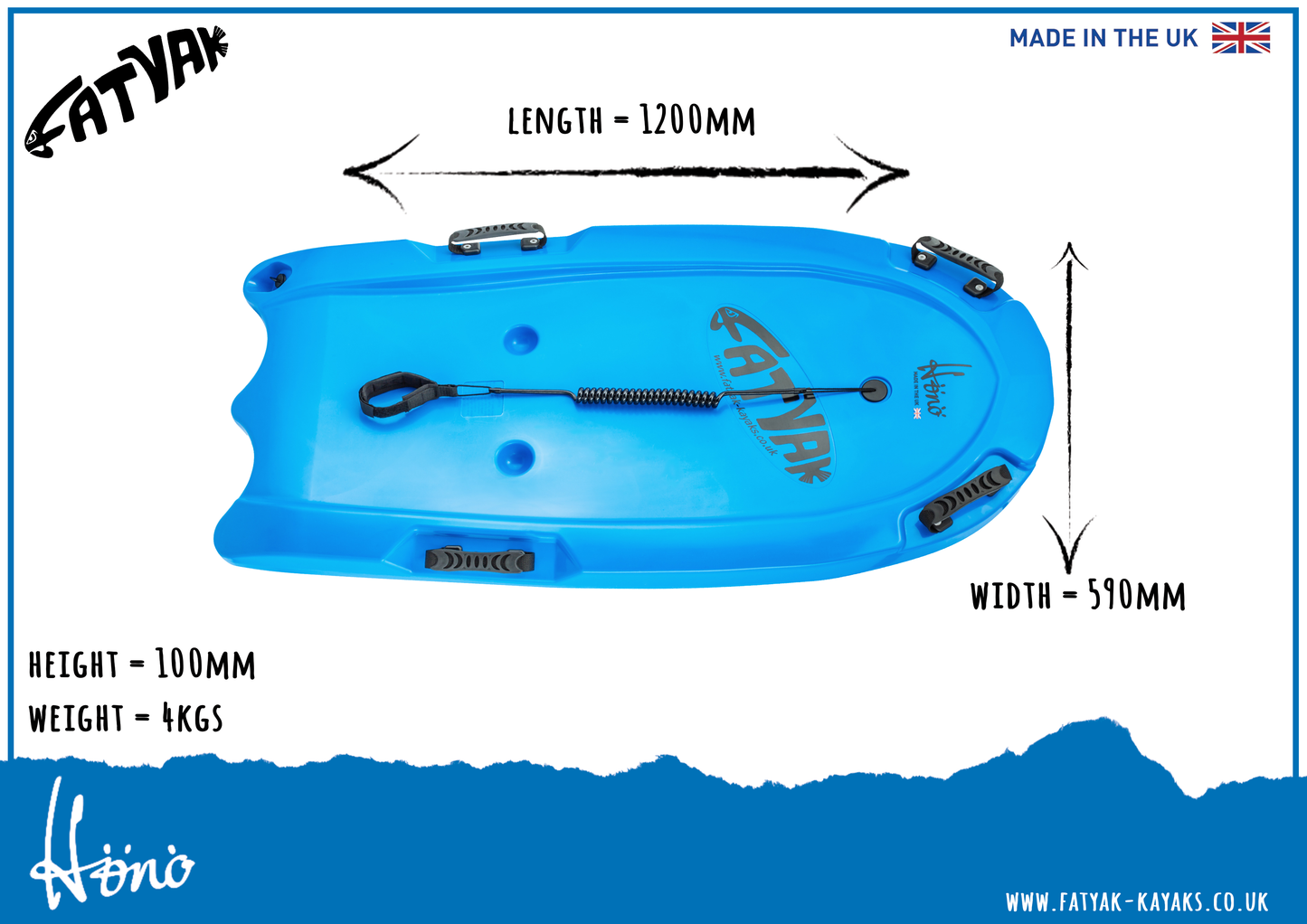 'HÖNÖ' Bodyboard Blue 🔵