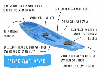 'KAAFU' Single Seater Kayak Blue 🔵