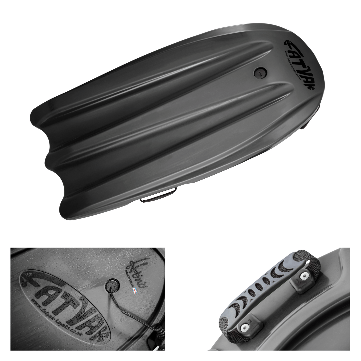 'HÖNÖ' Recycled Marine Plastic Bodyboard Black ⚫♻️