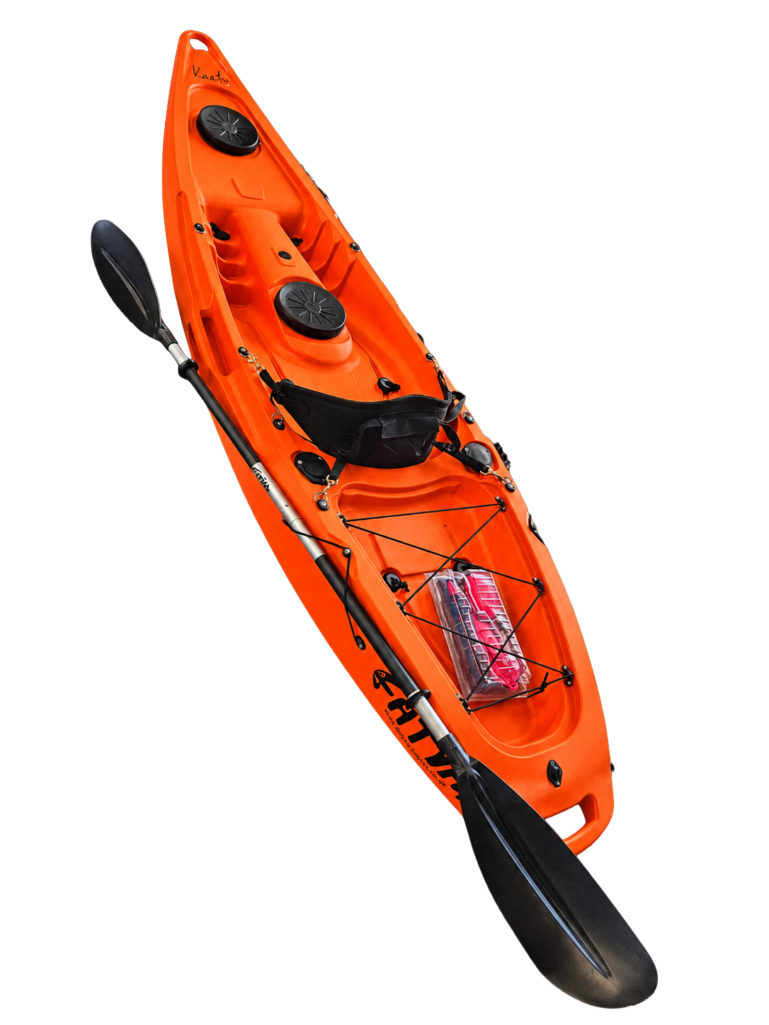 Kaafu Single Fishing Kayak | Orange | Ready for the Water