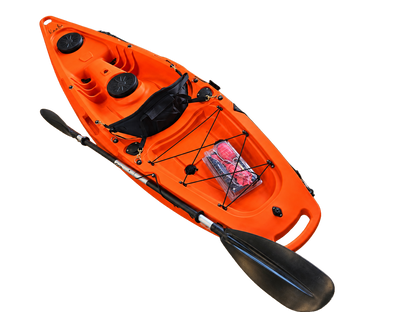 Kaafu Single Fishing Kayak | Orange | Ready for the Water