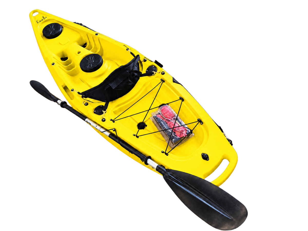 Kaafu Single Fishing Kayak | Yellow | Ready for the Water