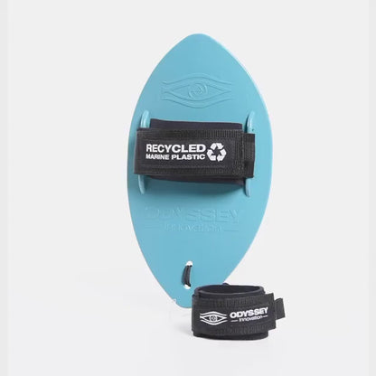 The Odyssey Innovation Surfing Handplane Recycled Marine Plastic Body Surfing Aqua 🔵♻️