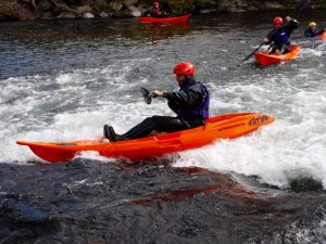 whitewater in a Sit on Top kayak