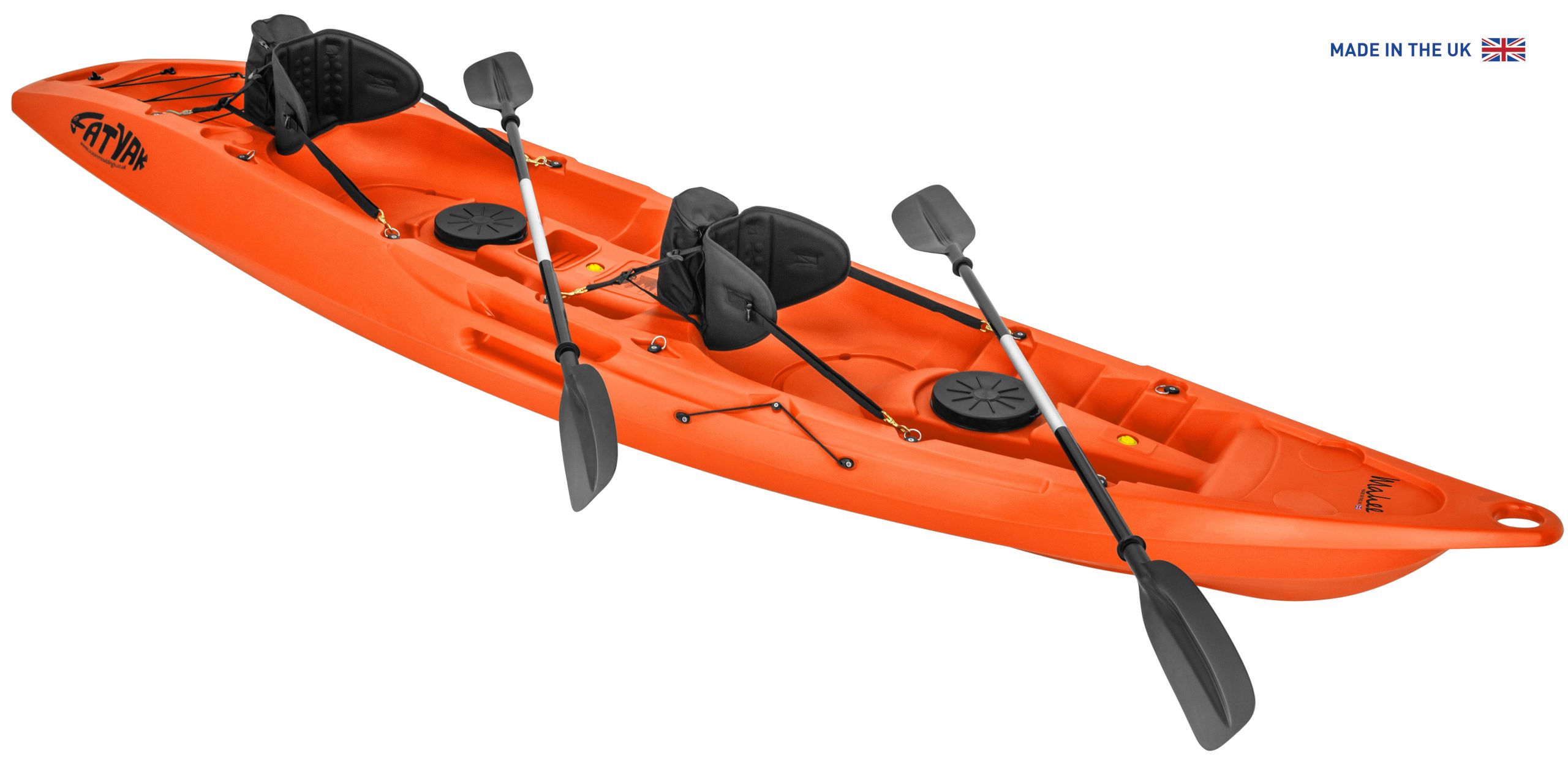 1 Fatyak Mahee Orange -UK + Seat Backs + Paddles